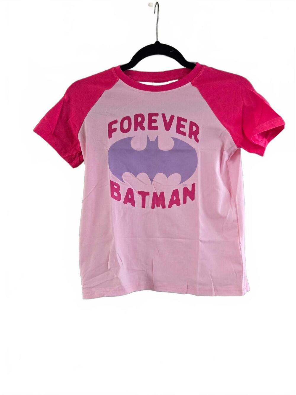 PatPat Girls' Batman Forever Pink Graphic T-Shirt 8-9Y